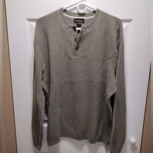 Eddie‎ Bauer Men's 3 Button Light Olive Green Sweater